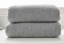 CLAIR DE LUNE Cot Fitted Sheets Grey